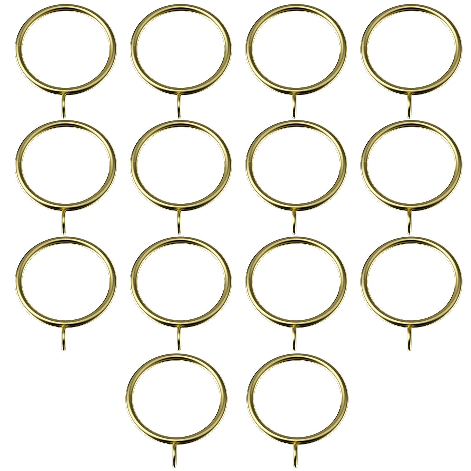1.5 inch Inner Diameter, 14 Pack Curtain Rings Gold,1.5 Inch Diameter