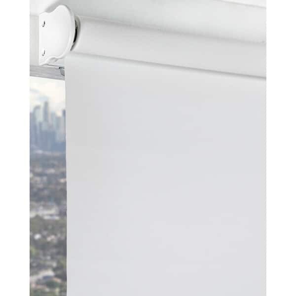Chicology Snap Glide Cordless Light Filtering Polyester Roller Shade Urban White
