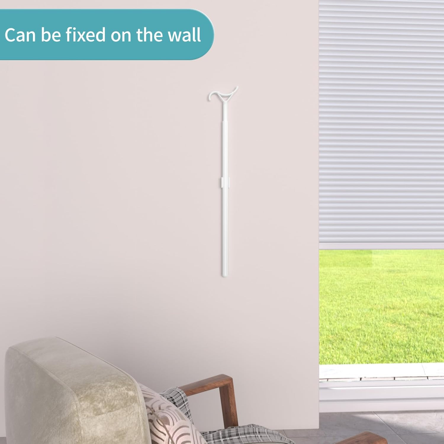 Draw Rod for Cordless Window Shades and Blinds,Roller Shades, Zebra Shades, Cell
