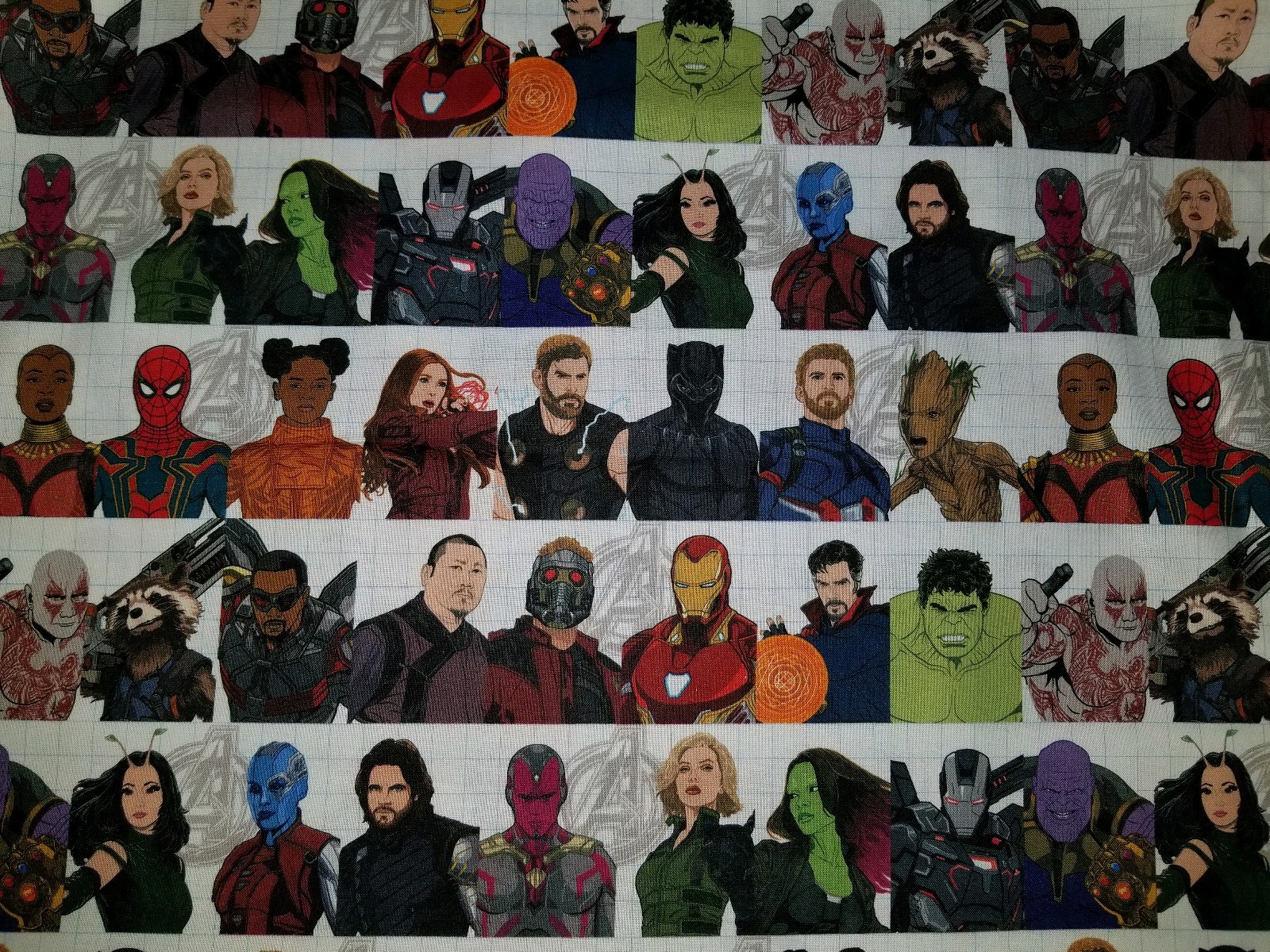 LINED WINDOW VALANCE 42X12 MARVEL INFINITY WAR BLACK PANTHER GROOT COMIC HULK