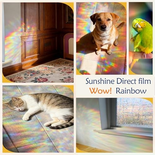 Window Privacy Film Window Coloring Colored Glass Film UV 17.5″×78.7″ Clear