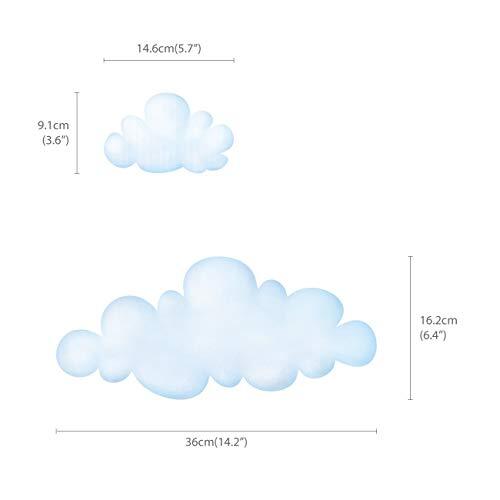 DECOWALL DS9-1702 Clouds Kids Wall Stickers Decals Peel and Stick