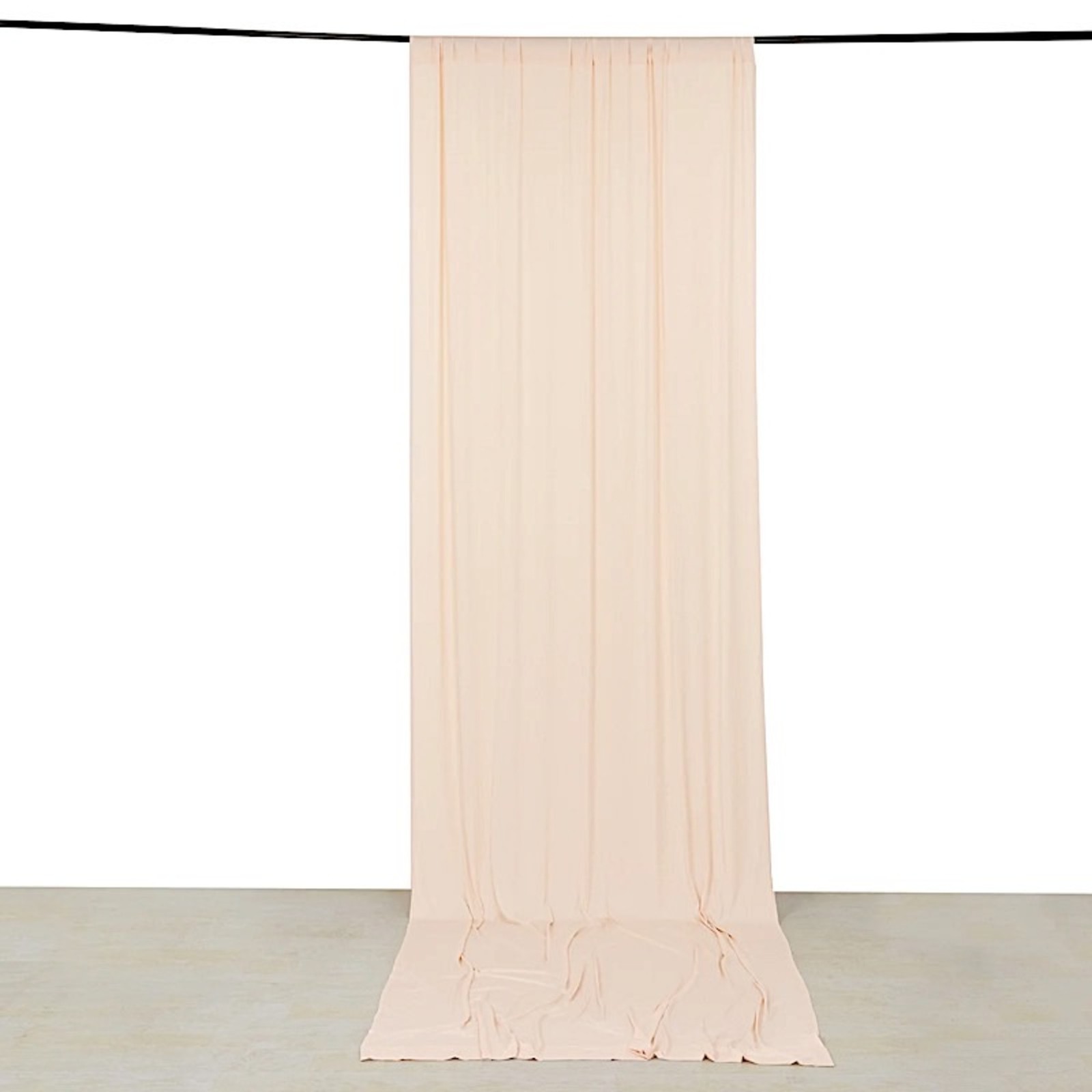 5 ft x 14 ft BLUSH 4-Way Stretch Spandex Divider Backdrop Curtain Party Wedding