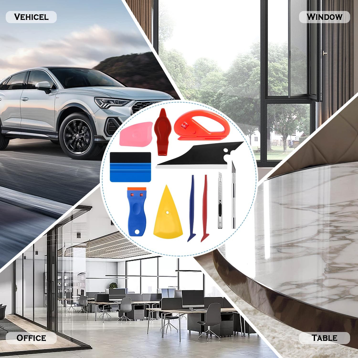 36 PCS Car Window Tint Kit – Vinyl Wrap Tools for Automotive Film Installation