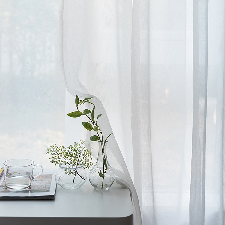 Modern Minimalist Pastoral Curtain & Sheer for Living Room Bedroom Study