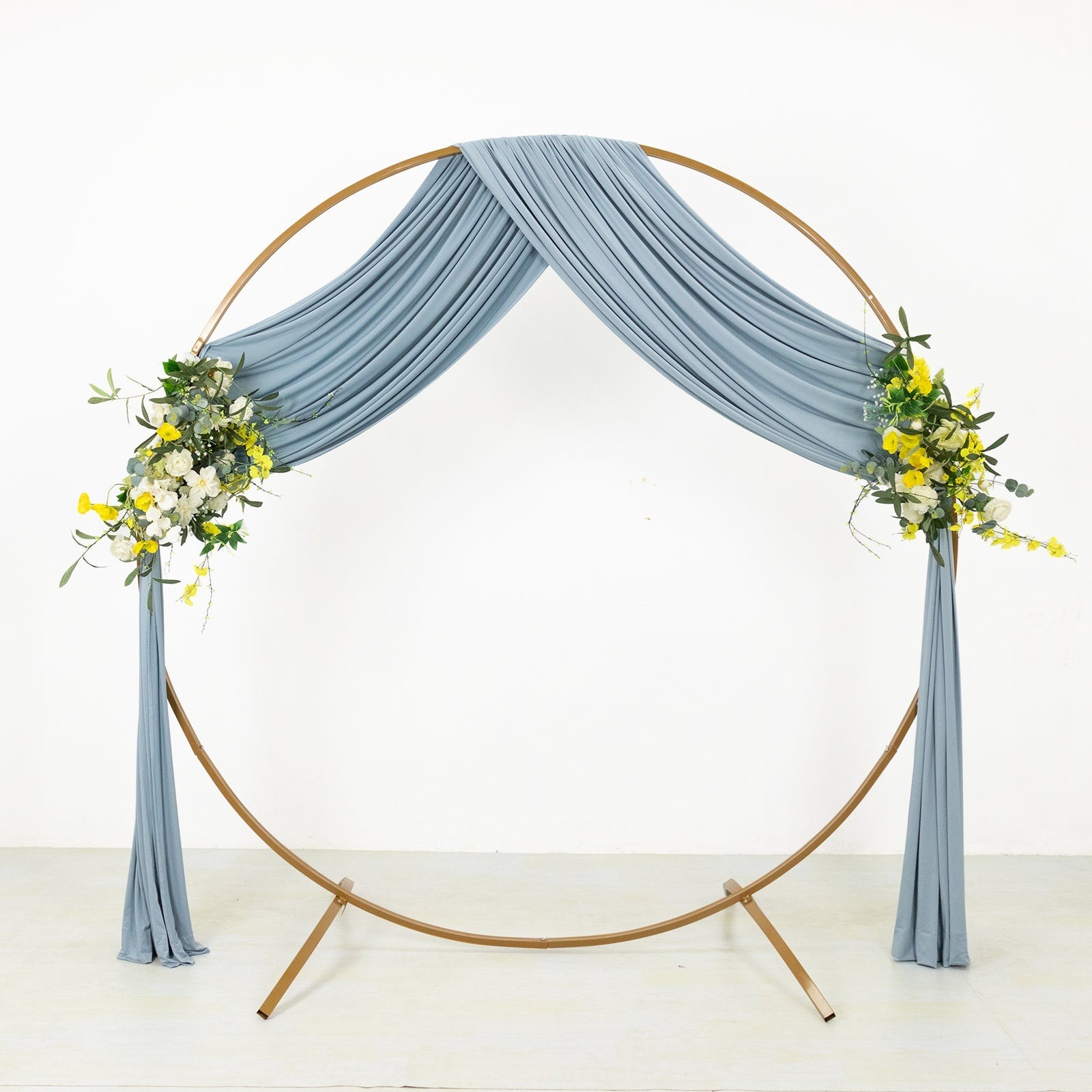 18 ft DUSTY BLUE 4-Way Stretch Spandex Divider Backdrop Curtain Party Wedding
