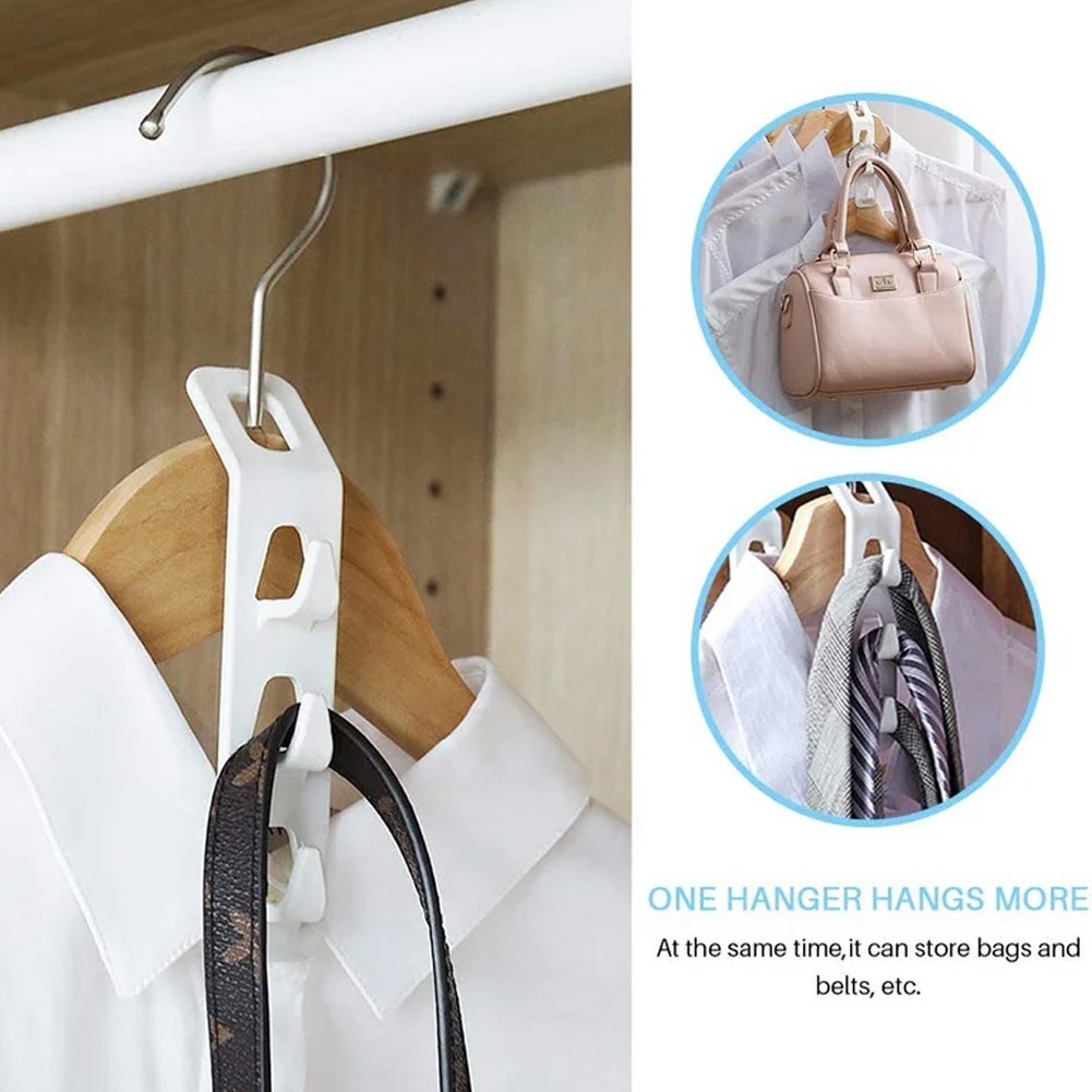 12* Space Saving Multi Function Coat Hanger Hooks for Efficient Closet #