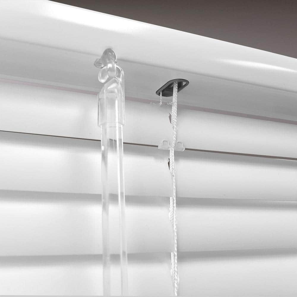 White Cordless Room-Darkening Vinyl Mini Blinds 27×48 in Slats Light Blocking