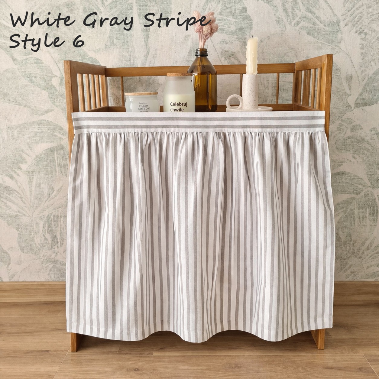 No Drill Hook and Loop Curtain Cabinet Kitchen Cafe Curtain Stick On Cotton