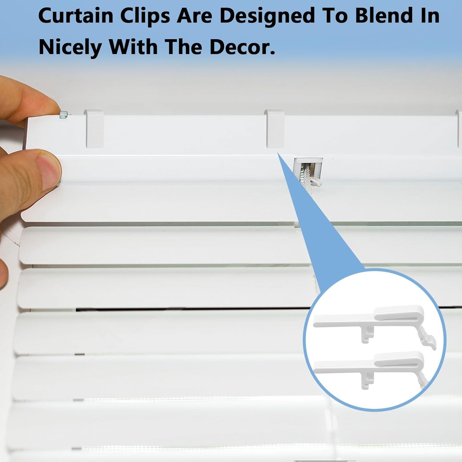 8 Pcs Vertical Blind Clips, Vertical Blinds Replacement Parts Valance Clips