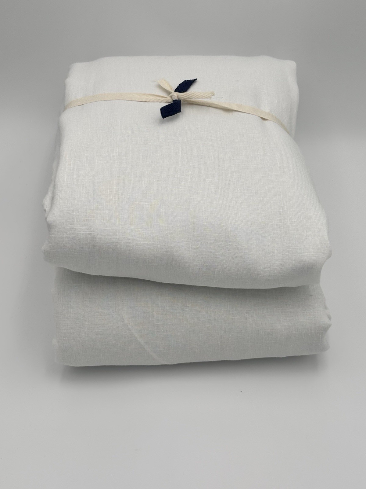Pottery Barn Belgian Flax Linen Blackout Curtain ~ 100”W x 108”L ~ White