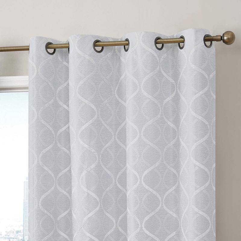 Hlc.Me Versailles Lattice Flocked 100 Complete Blackout Thermal Insulated