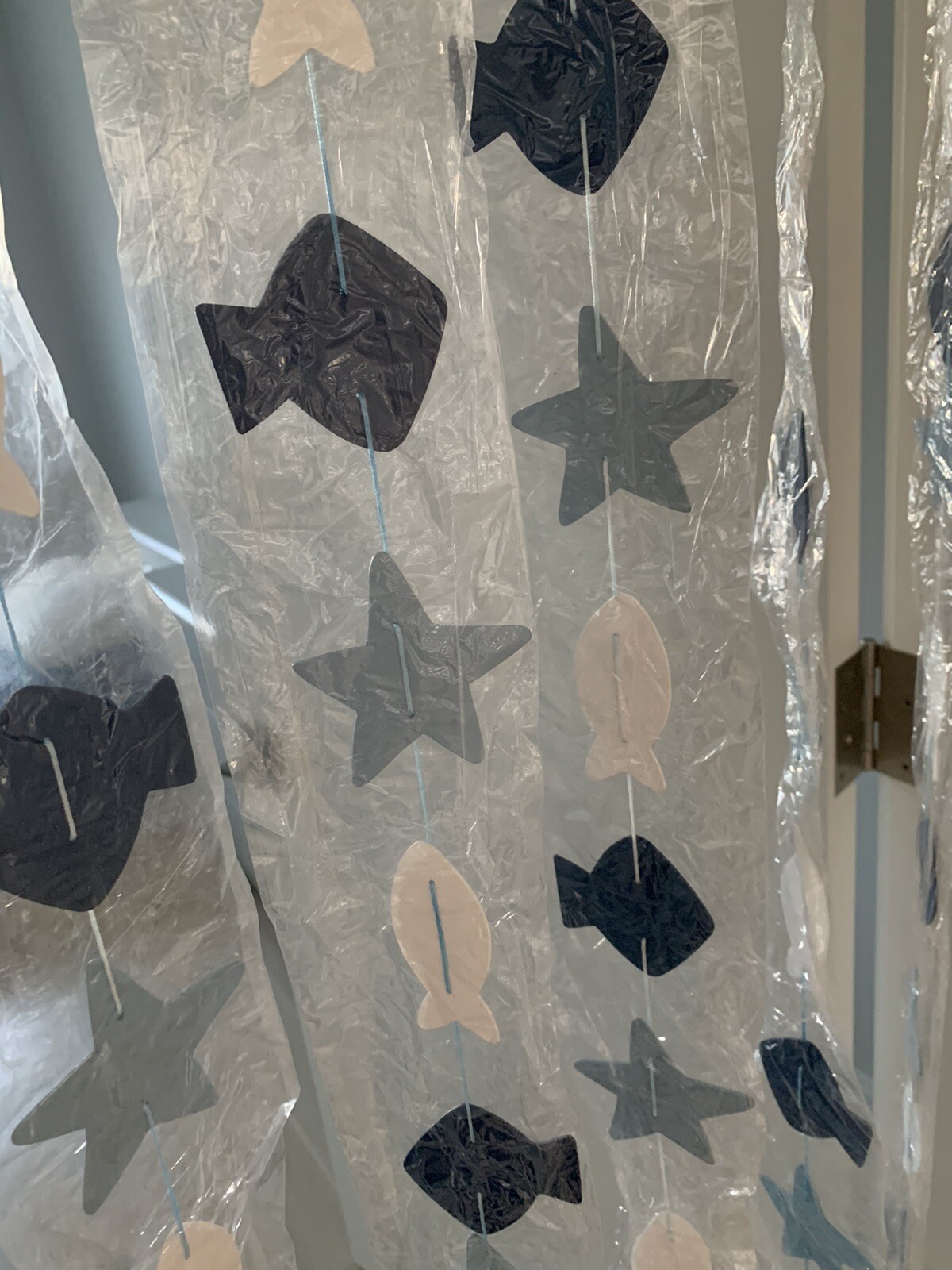 Stars Fish Shaped Door Window Hanging String Curtain Baby Kids Bed Room Divider