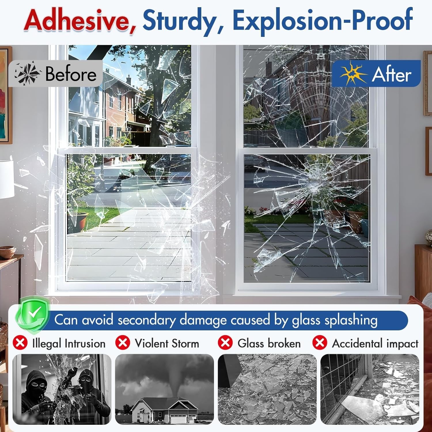 Adhesive One Way Privacy Film – Easy Install 3-Tool Kit, 17.5 x 78.7 Inch, Black
