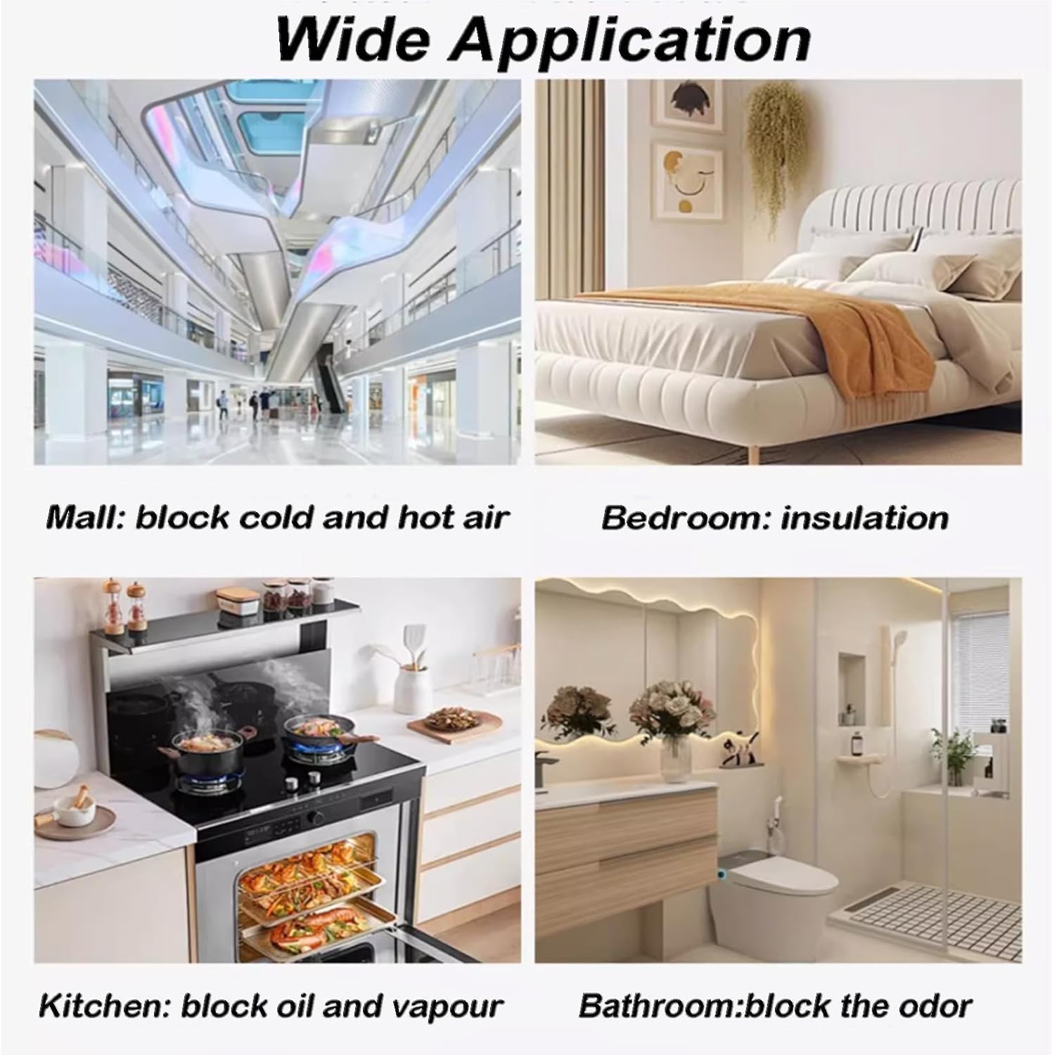 Plastic Door Curtain Strips for Warehouse Freezer Garage Kitchen 7 Pack