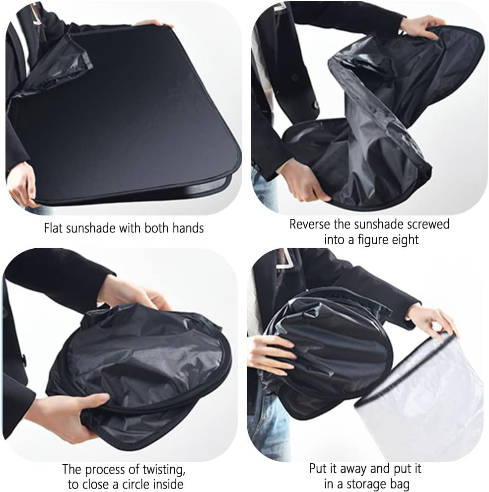 300T Thickened Automotive Glass Sunshade and Comes with Storage Bag,Keep Car Int