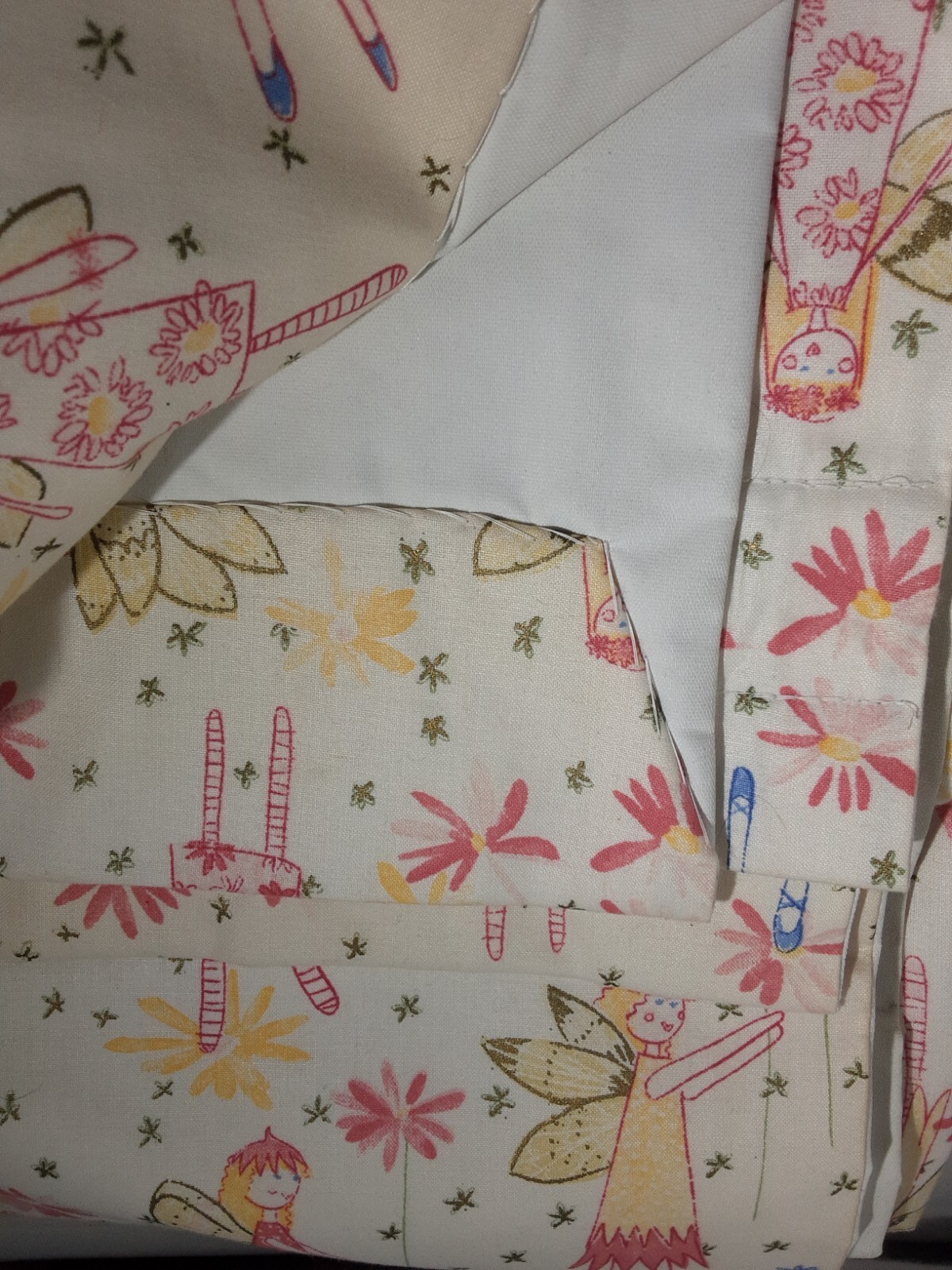 BLOOMCRAFT FAIRY PRINT Lined Pair Drapes 52 X 64″