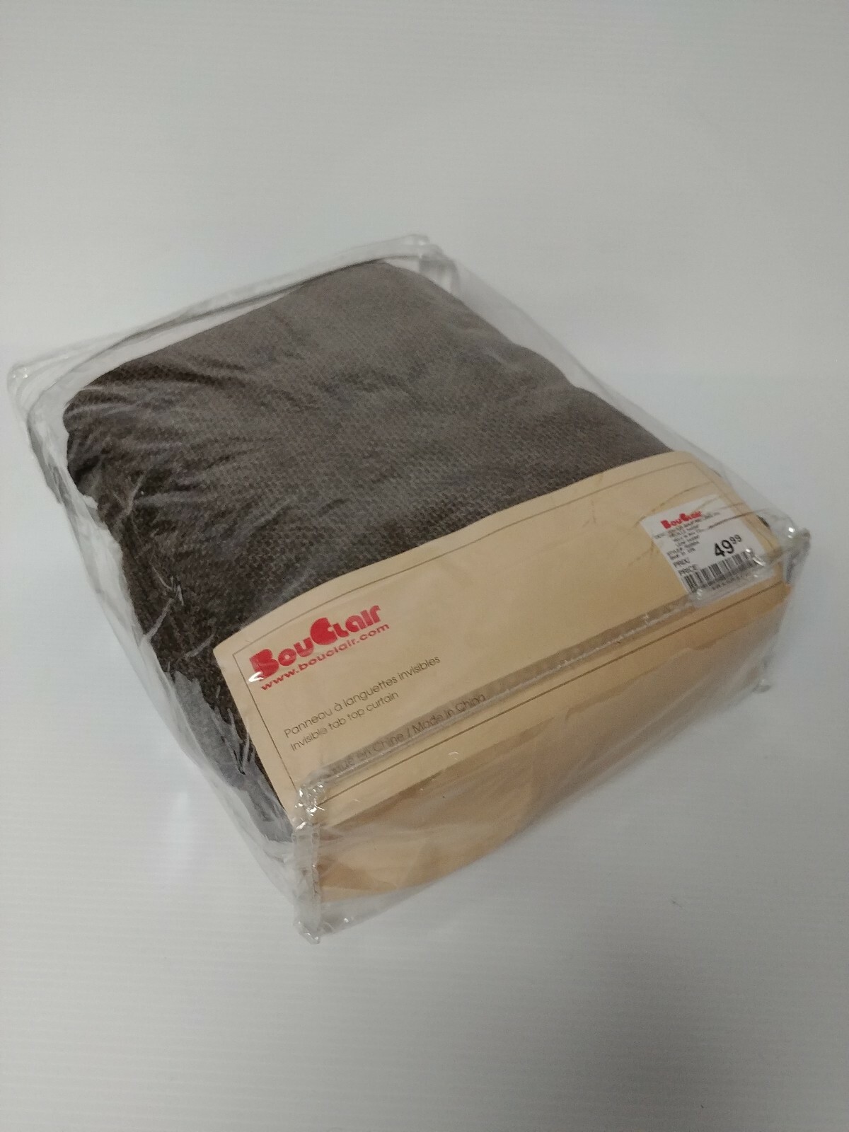 BOUCLAIR Woven Invisible Tab Top Curtain Brown 137x213cm – NIB