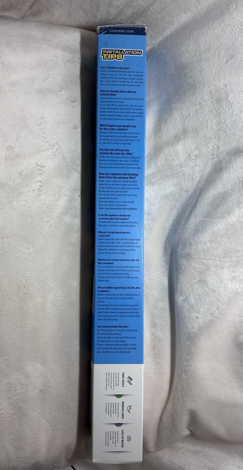 BDF S2M Window Film Clear UV Blocking 24in X 12ft Buy Decorative Film w/ Tools