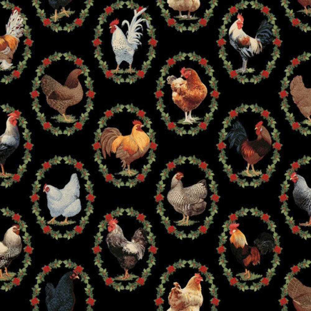 Handmade Valance or Curtain Panel Heirloom Rooster