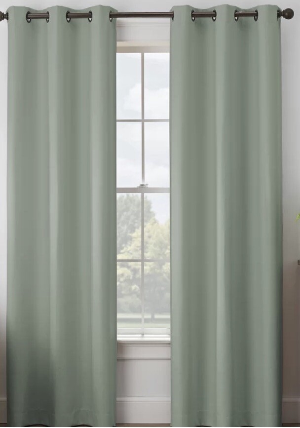 Gourdine Absolute Zero Solid Max Blackout Thermal Single Panel Eucalyptus 40×108