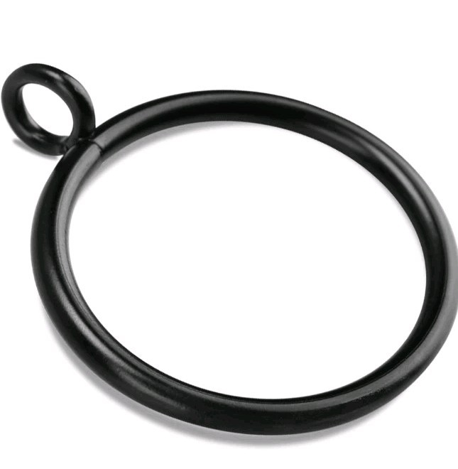 40 PCS Black Curtain Rings, Curtains Ring with Eyelet Apply for Up to 1 1/4-inch