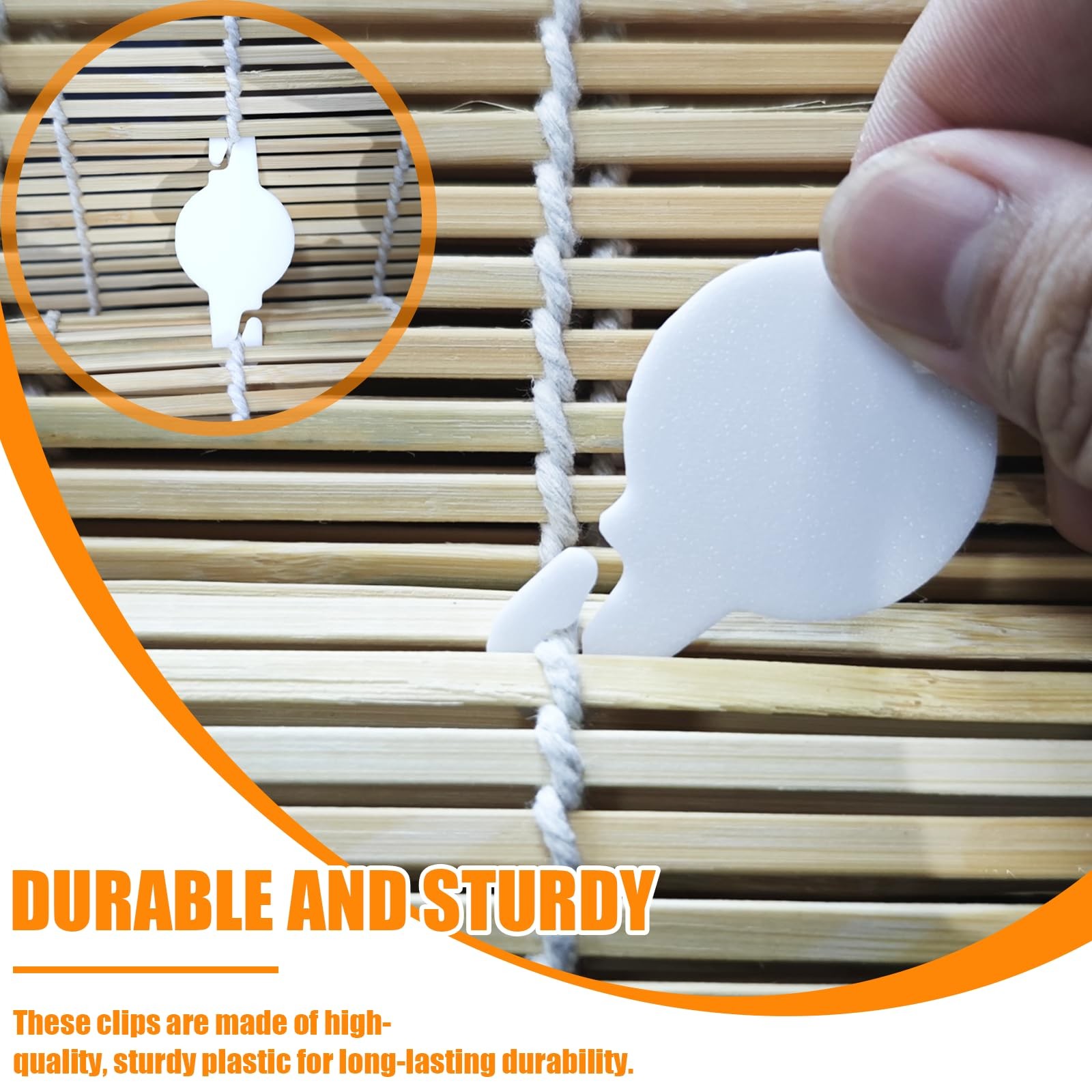 20 Pack String Clip for Roll Up Shade with Radiance, Cord Clips for Curtains .