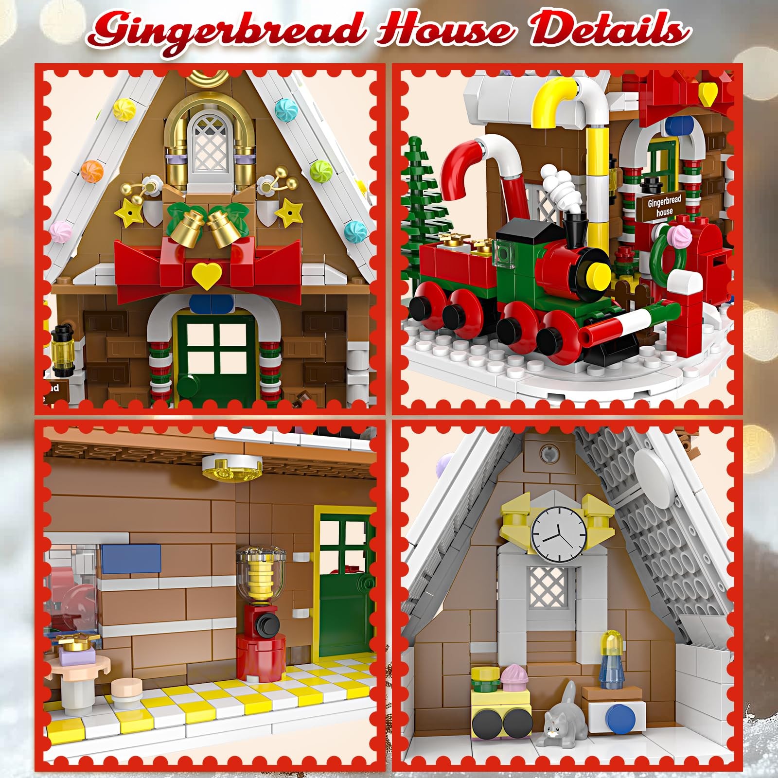 Advent Calendar 2025, Gingerbread House Building Set with Lights, 24 Days Chr…
