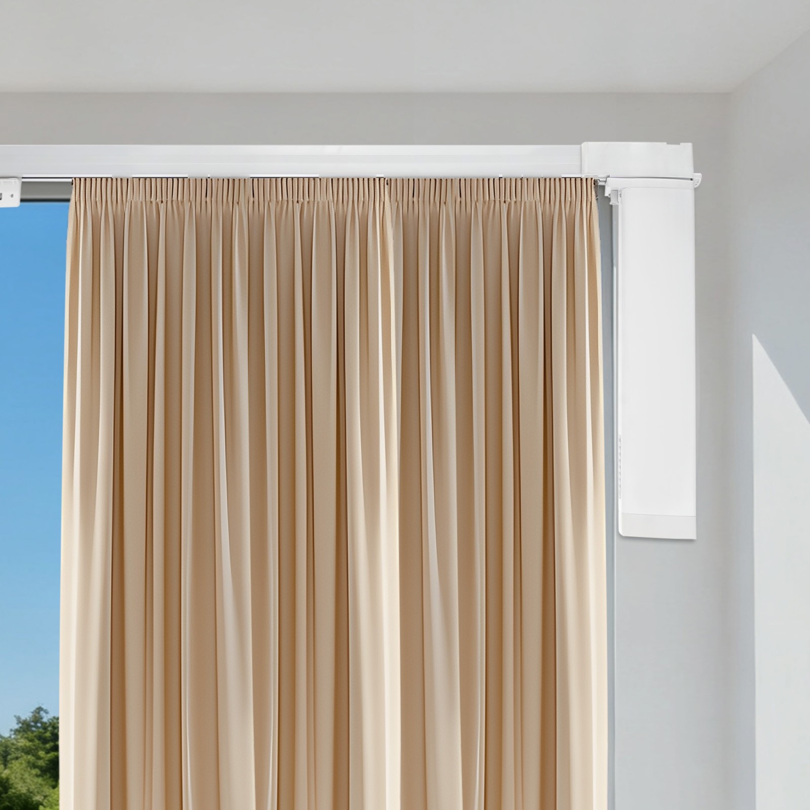 Automatic 13 Feet Motorized Electric Window Curtain Rod Track 4 Slide Rails NEW