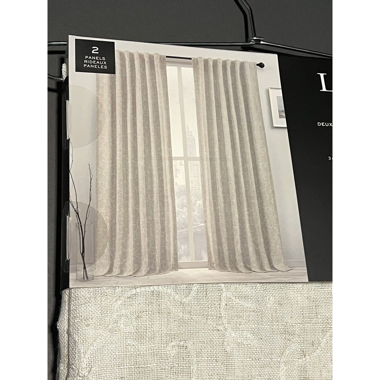 2 Ralph Lauren Fallbrook Curtain Panels 54 x 96” 2 Panels Window 5% Linen