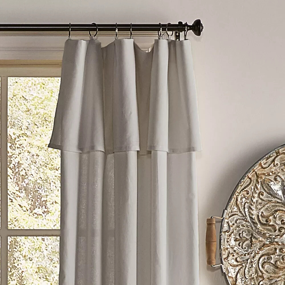 1pc Light Filtering Drop Cloth Window Curtain Panel – Mercantile 50 x 63 in