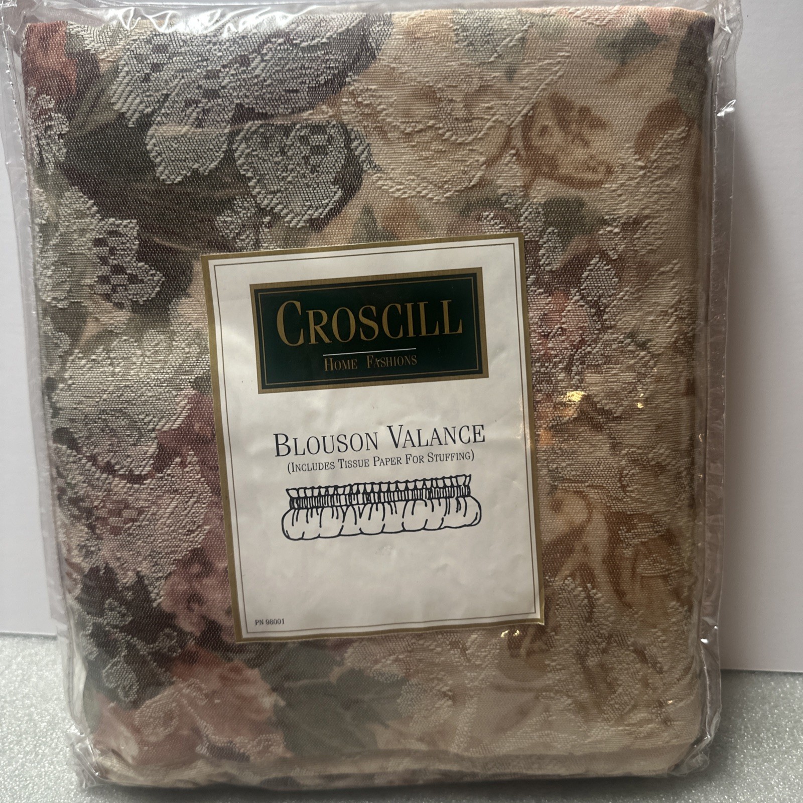 Vintage CROSCILL Blouson Valance PN 98001 Cotswold Multi 88“w x 15” L